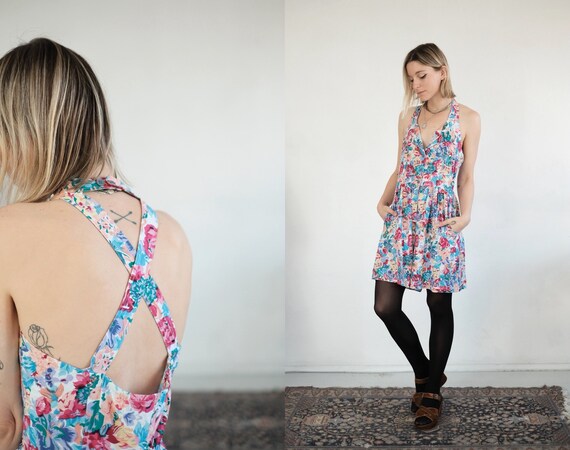 80s Floral Romper