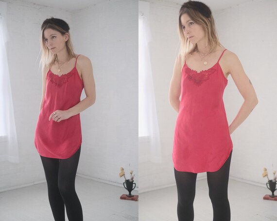 Cerise Silk Slip