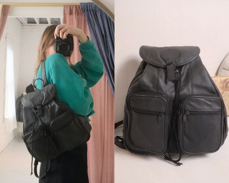 90s leather backpack