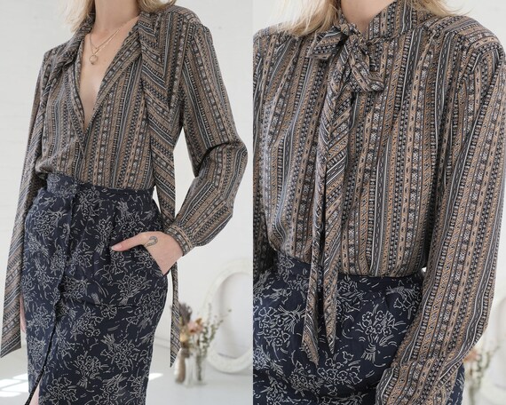70s Pussy Bow Blouse