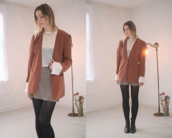 Rust Silk Blazer