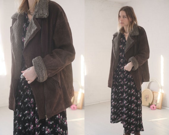 Sherpa + Suede Moto Jacket