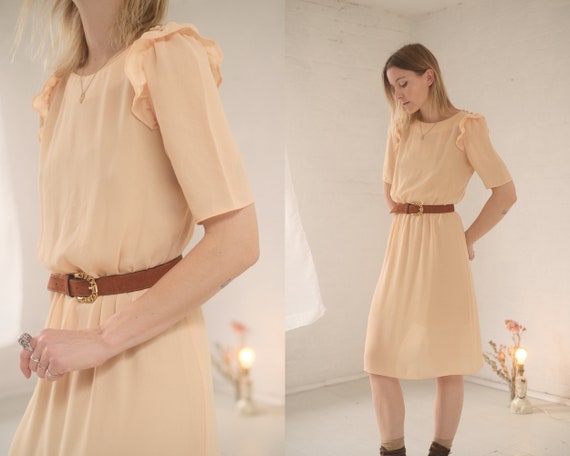 70s Peach Dress