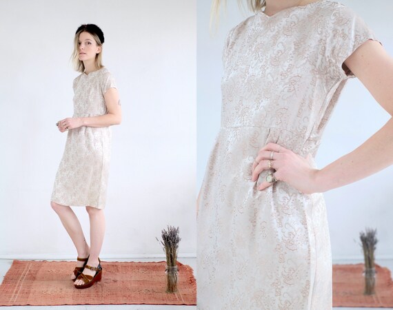 60s Pearl Brocade Dress