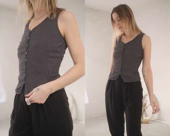Checkered Waistcoat Tank
