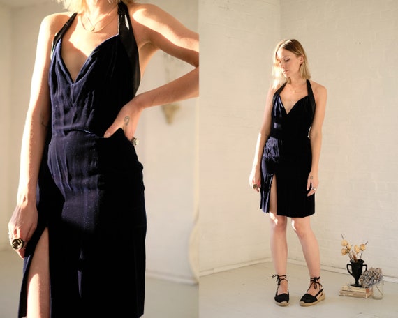 Velvet Halter Dress