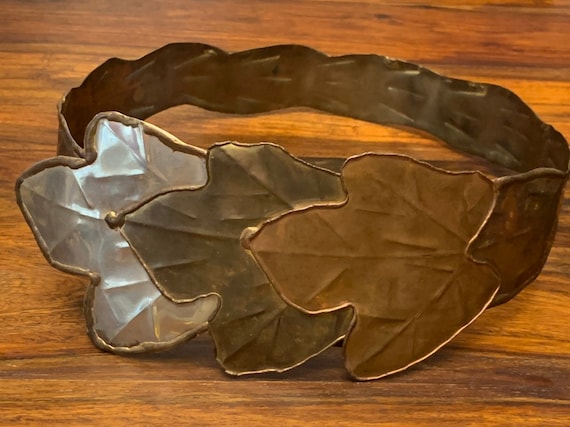 Metal Belt - Mixed - Leaves - Bohemian - Natural - Organic - Botanical - Seventies - Eighties - Vintage - V1