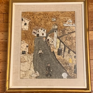 Mosaic Seashell Art - Shell - Sailors Valentine Style - Mid Century - Streetscape - Unique - Whimsical - Outsider - Assemblage - STRG