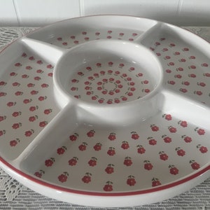 McCoy La Red Platter - Ltd Inc - Primary - Floral - Divided Dish - Ceramic - Rare - N1