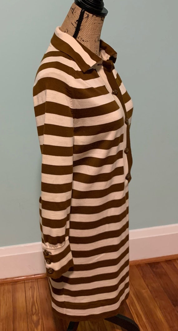 Striped Mod Dress - Mini - Wool - Goldworm - Sixt… - image 5