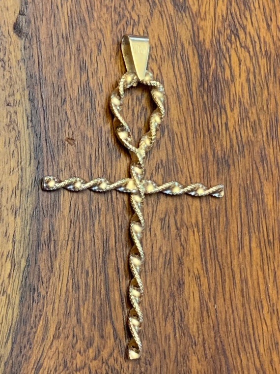 Van Dell Cross Pendant - Gold Filled - Rare - Lar… - image 1