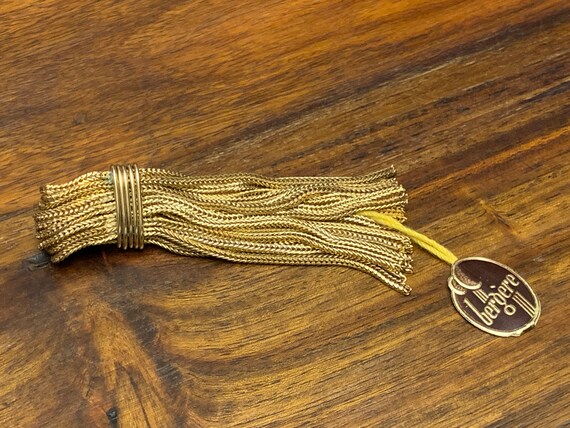 Tassel Brooch - Articulated - Gold Tone - Bergere… - image 5