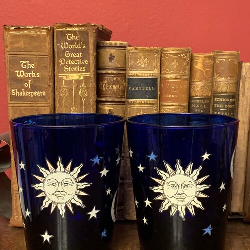 Vintage Libbey Celestial Wine Glasses RARE Etsy