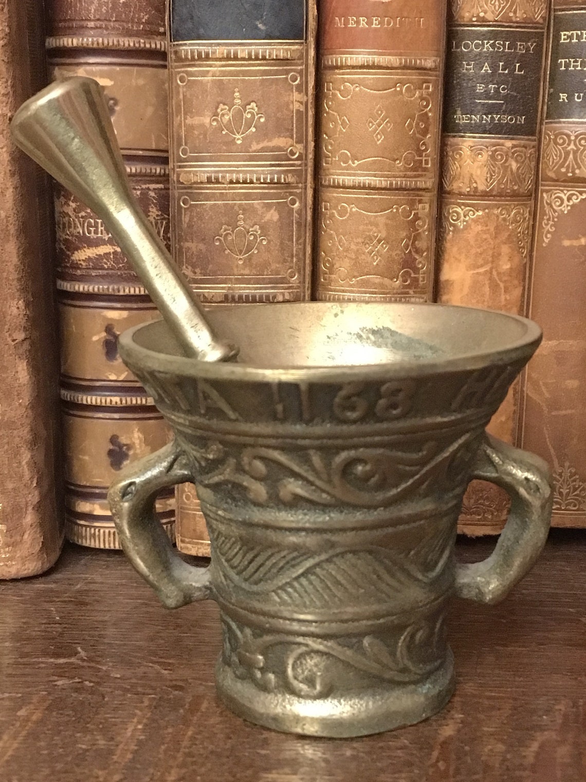 Brass Mortar and Pestle Apothecary Pharmacy Drug Etsy.de