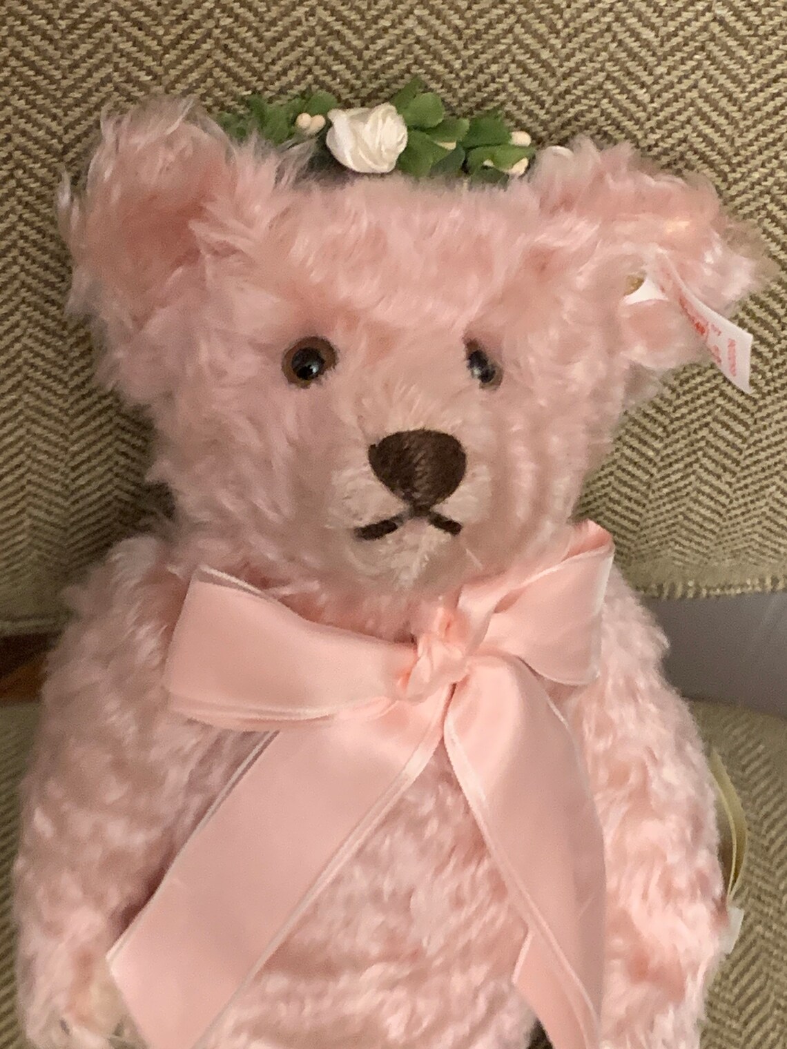 Steiff Bear Pink Evangeline Angel FAO Schwartz Curly | Etsy