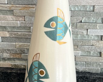 Metlox Tropicana Vase - Fish - MCM - Mod - Pottery - Mid