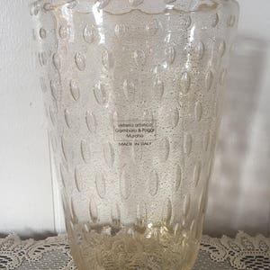 Murano Vase - Aventurine - Bullicante - Gambaro and Poggi - Italy - Gold - 9 Inches High - P1
