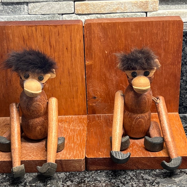 Monkey Bookends Etsy