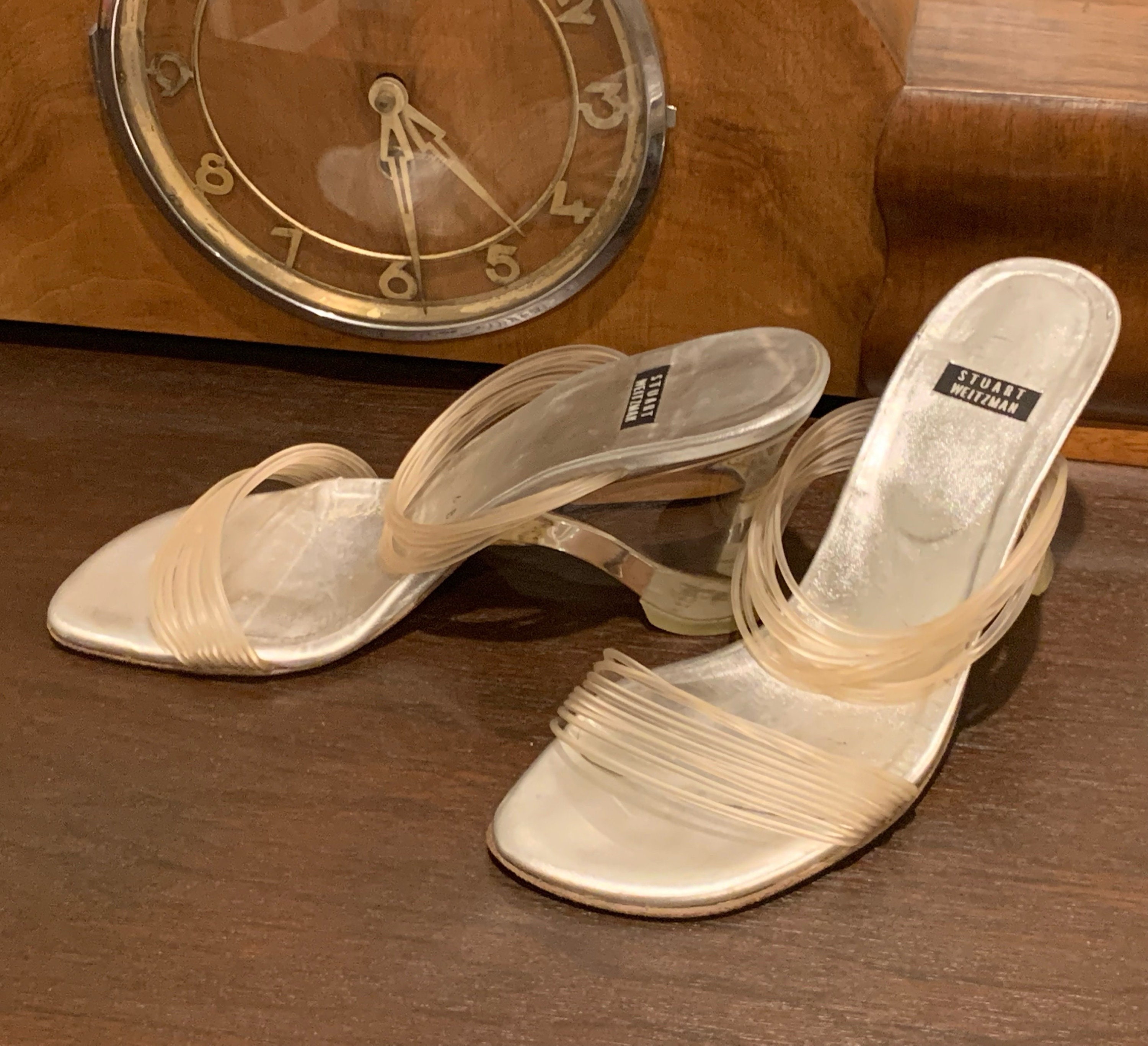 Lucite shop wedge sandals