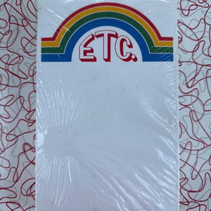 Eighties Notepad - Current 1981 - Etc - Rainbow - New Old Stock - Ephemera - Collectible - F2