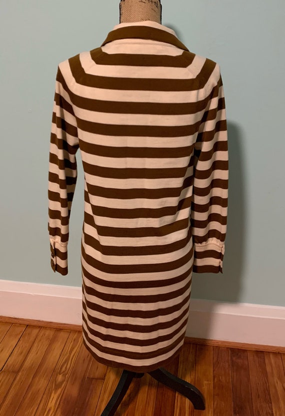 Striped Mod Dress - Mini - Wool - Goldworm - Sixt… - image 6