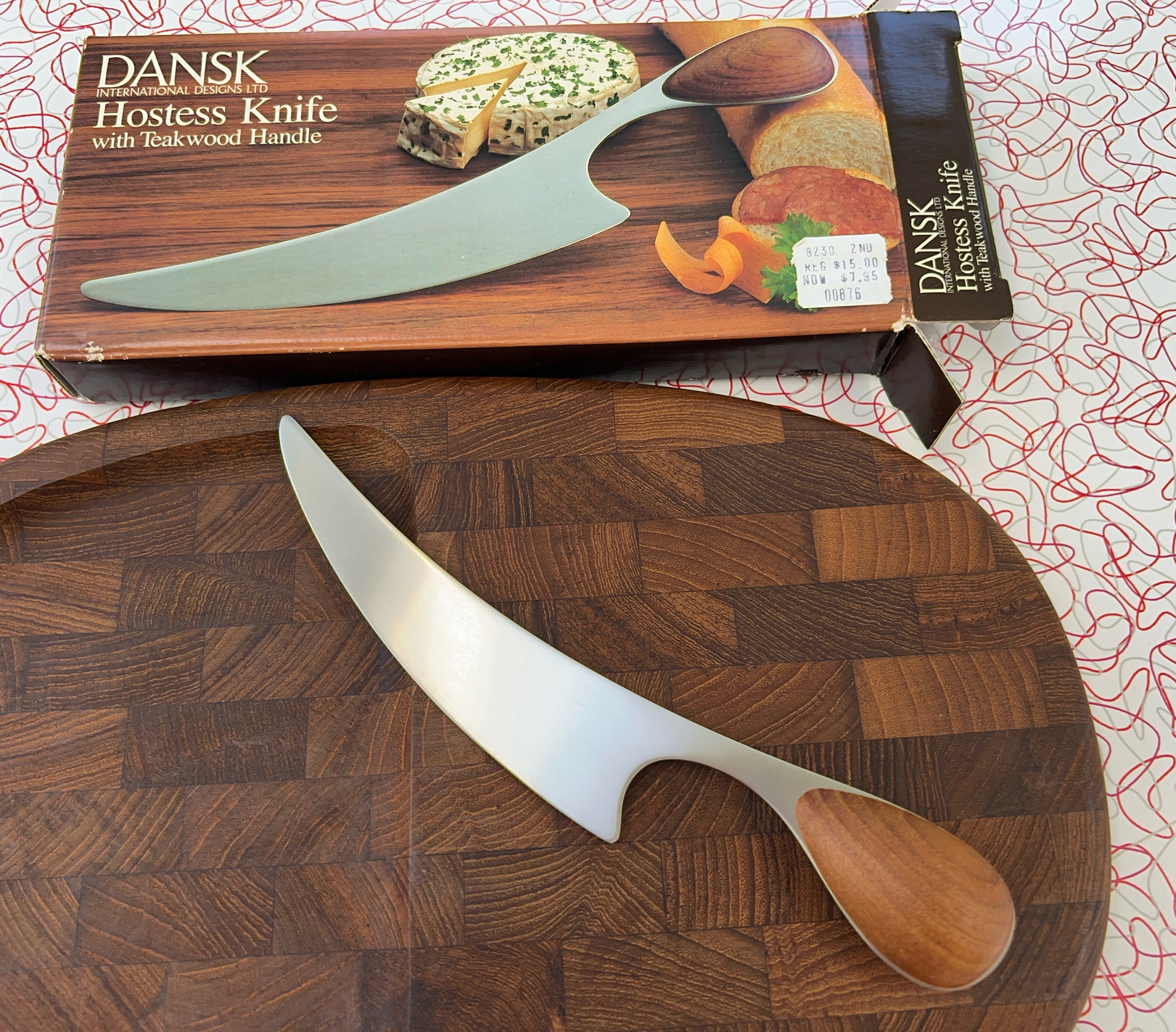 Dansk Knife - MCM - Teak - Cheese - Serving - Original Box