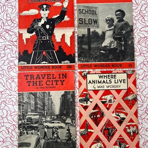 Little Wonder Book Set - Travel - City - Animals - Policemen - School - Mid Century Children’s Books - RDBXLG