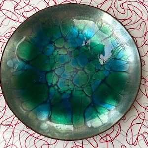 Win Ng Enamel Dish - Copper - San Francisco - Modernist - MCM - Collectible - F2