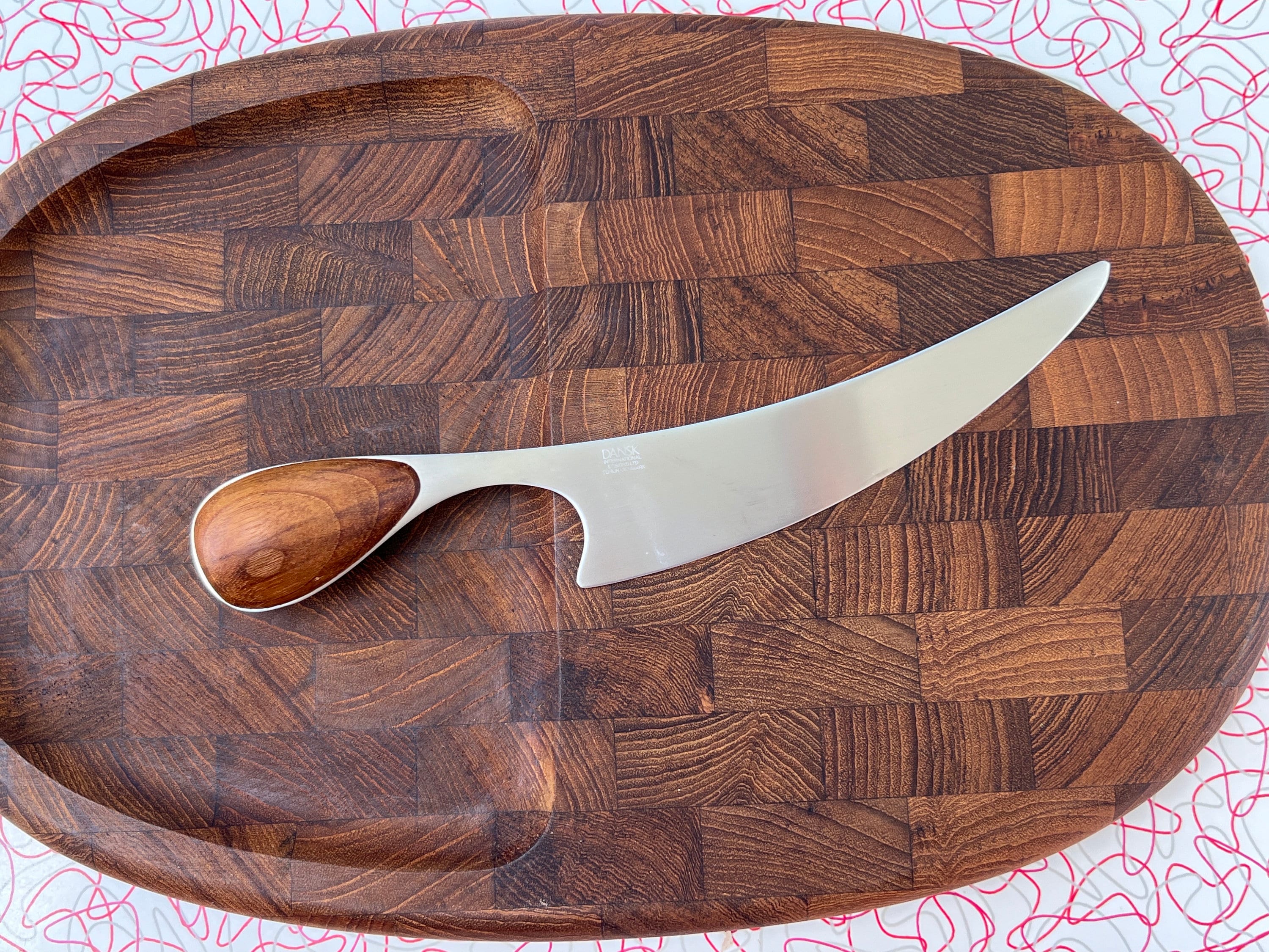 Dansk Knife - MCM - Teak - Cheese - Serving - Original Box