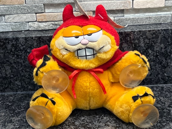 【ガーフィルド ぬいぐるみ 赤い悪魔】1981 約(20✕14.8✕11.5) ガーフィルド ぬいぐるみ 赤い悪魔】1981 約(20✕14.8✕11.5