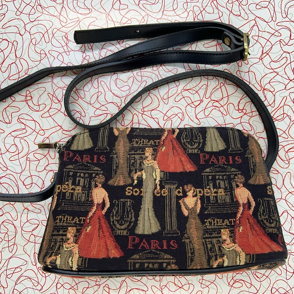 Tapestry Purse - Bag - Paris - Fashion - Eighties - Nineties -Royal Tapisserie - Vintage