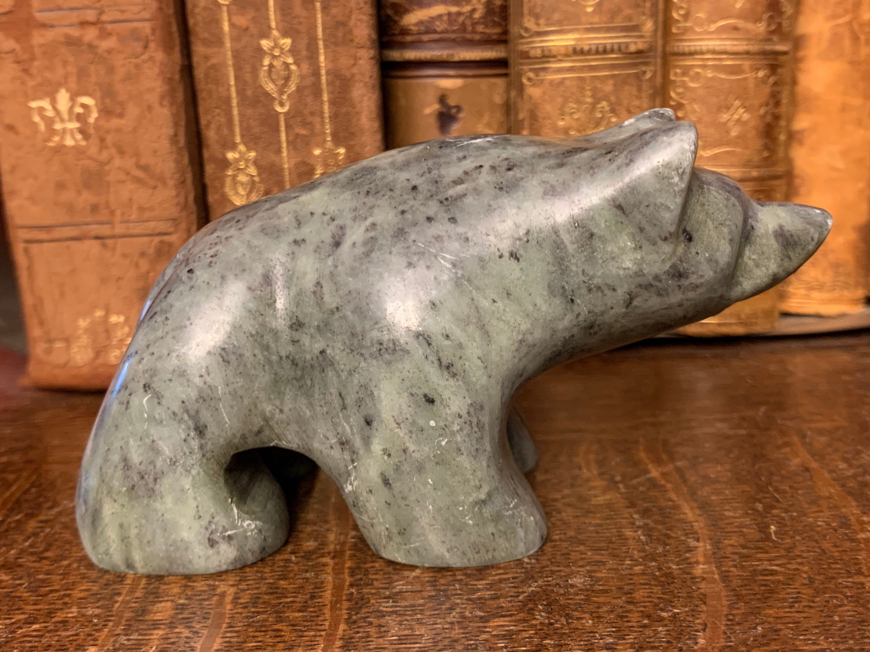 Ross Parkinson Bear - Carved Soapstone - Figurine - Sculpture