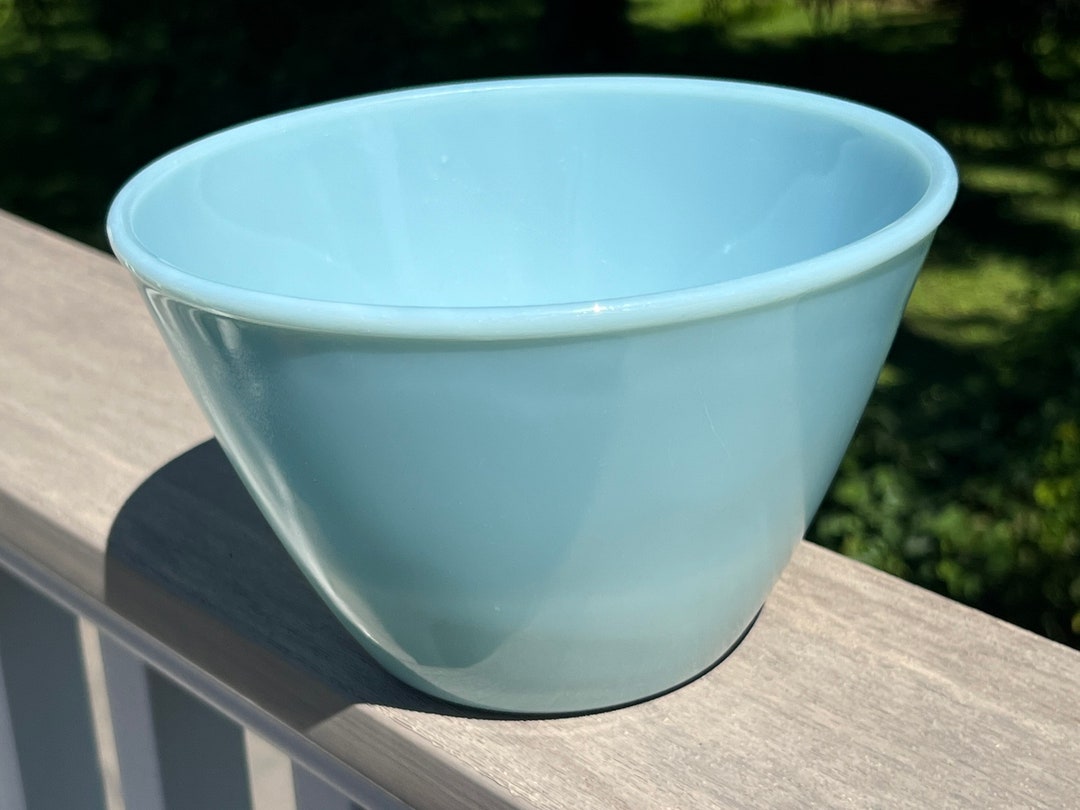 Fire King Delphite Bowl - Splash Proof - Azurite - Blue Milk