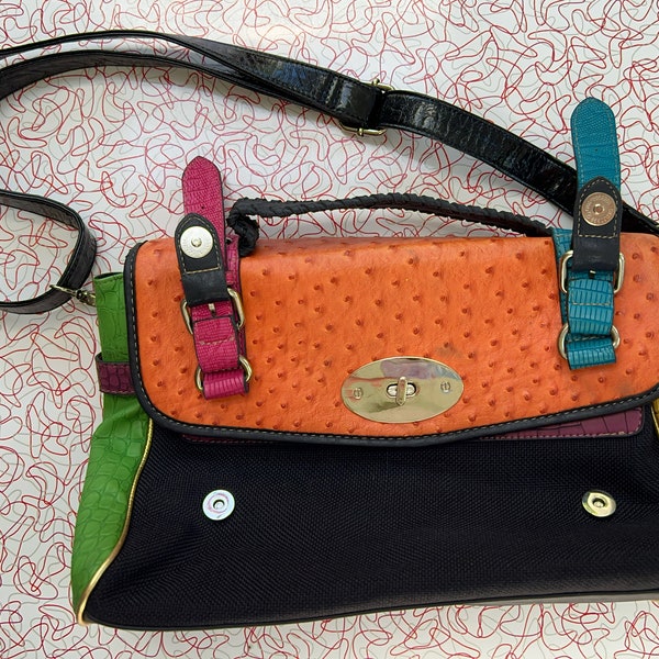 Colorblock Bag - Eighties - Alba - Shoulder - Crossbody - Messenger - Purse - Tote - Handbag