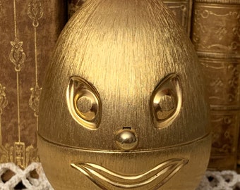 Napier Bank - Egg - Rare - Gold Tone - Kitsch - Collectible - Mid Century - Gift - Vintage - C1