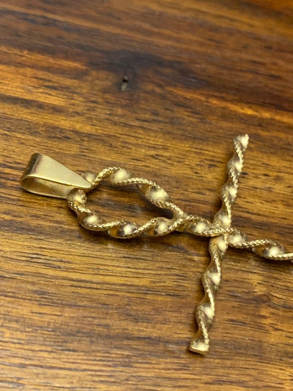 Van Dell Cross Pendant - Gold Filled - Rare - Lar… - image 4