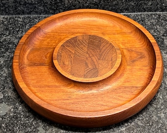 Dansk Charcuterie Board - Cheese - Cutting Board - Serving - Teak - Round - MCM - Vintage - RDBXLG