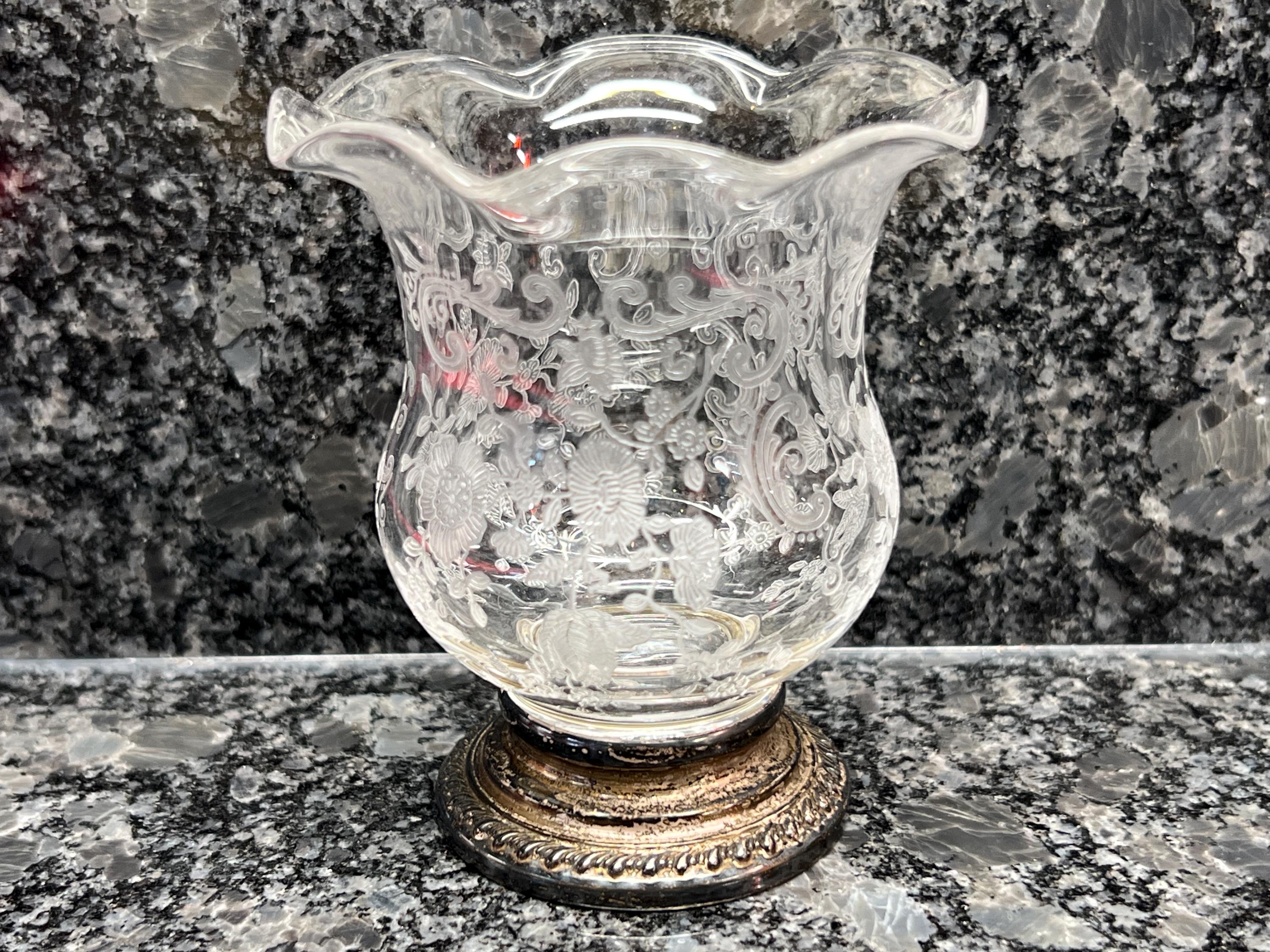 Cambridge Caprice crystal clear vintage glass cream pitcher