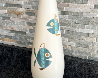Metlox Tropicana Vase - Fish - MCM - Mod - Pottery - Mid