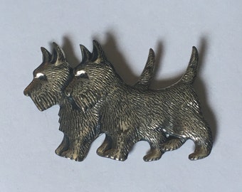 Beau Sterling Scottie Dog Pin - Brooch - Scottish Terrier