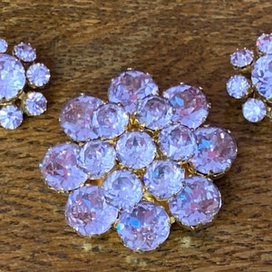 Kramer Alexandrite Brooch - Earrings - Set - Demi Parure - Purple - Blue - Color Changing - Rare - Collectible - Estate Jewelry