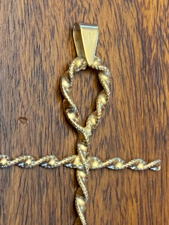 Van Dell Cross Pendant - Gold Filled - Rare - Lar… - image 7
