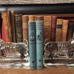 Glass Dog Bookends - Scottie Dogs - Vintage - J1