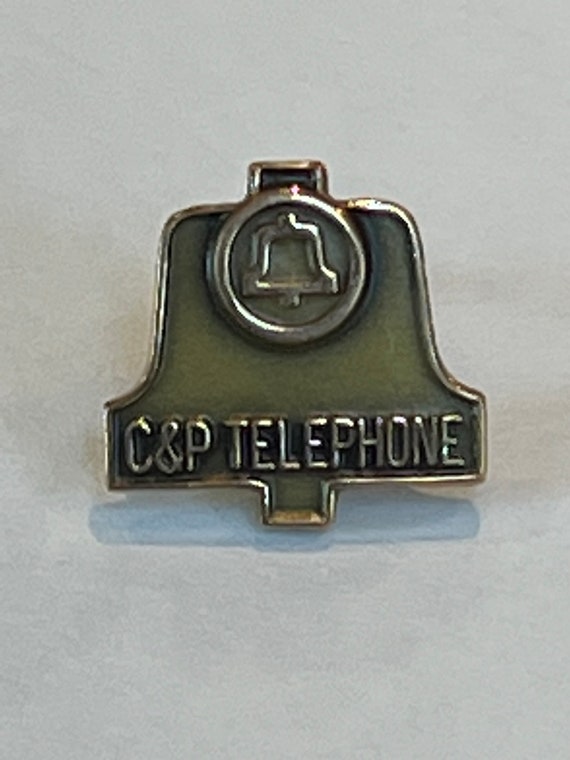 Telephone Service Award Pin - C & P - Phone - 10K… - image 5