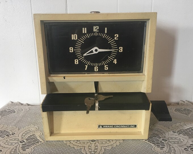 Punch Clock Time Clock Time Card Workplace Industrial Steampunk Amano