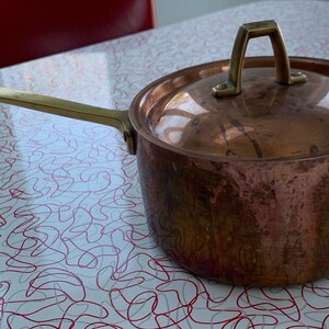 French Copper Pan - Saucepan - Brass - Petite - Collectible - Classic Kitchen - Chef - Cookware - Vintage - V1
