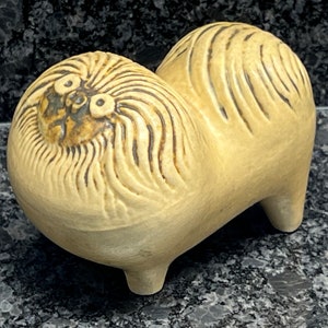 Lisa Larson Dog - Pekingese - Studio Pottery - Sweden - MCM - Collectible - Figurine - Rare - T1