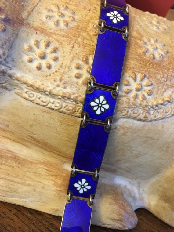 Danish Sterling Enamel Bracelet - Volmer Bahner -