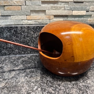 MCM Nut Bowl - Sugar - Candy Dish - Serving Piece - Spoon - Mid Century Modern - Danish - Wood - As Is - X1