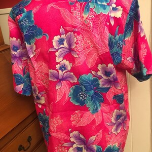 Hawaiian Shirt Luau Tiki Bar Sixties Retro Pink - Etsy